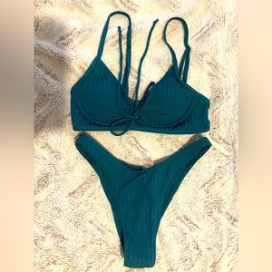 two piece bathing suit